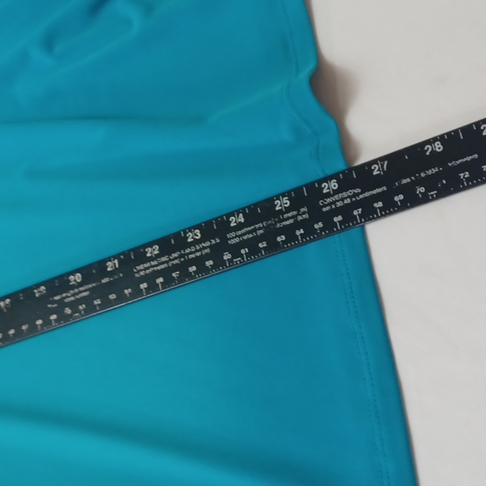 Y2K Susan Graver Embellished Print Teal Design Top 3/4 Sleeves XL - Picture 8 of 9